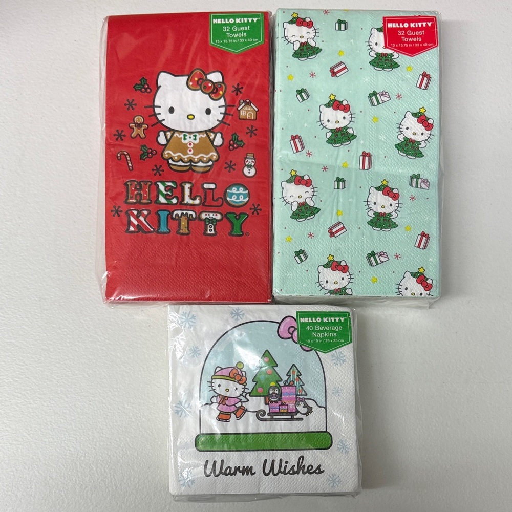 Hello Kitty Festive Towel/Napkin Trio